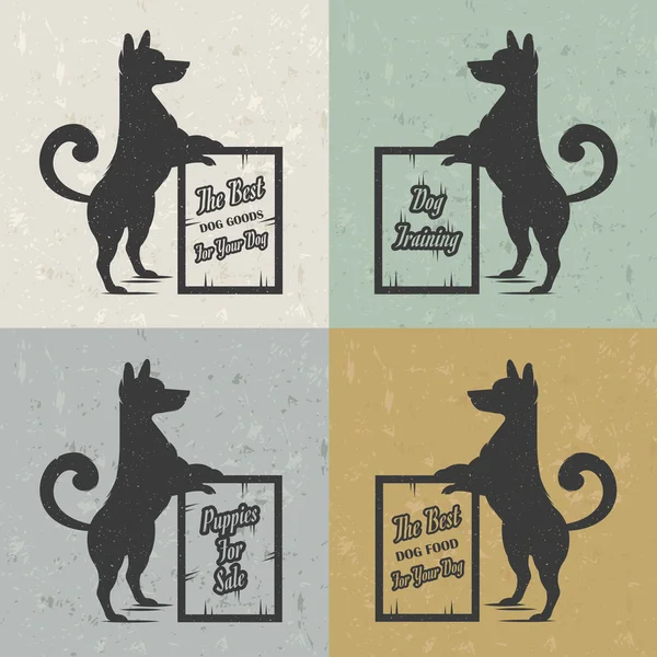 Vector conjunto signo perro — Archivo Imágenes Vectoriales