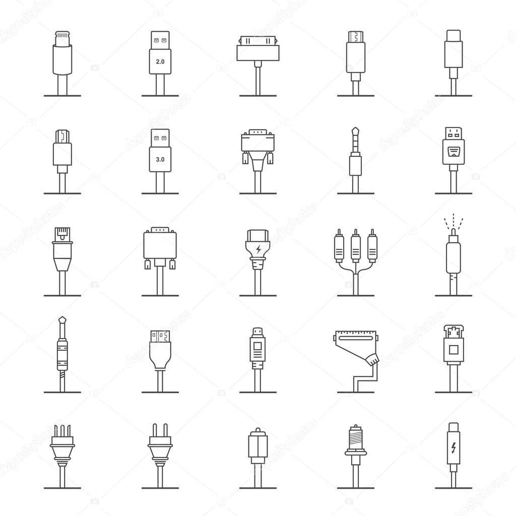 Vector Set Connectors for PC and Mobile Devices