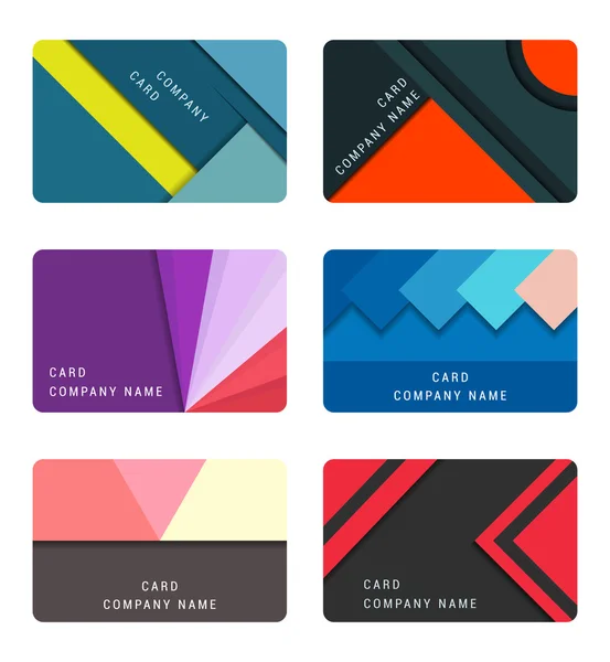 Vector Set Material Design Card and Banners — Stock Vector