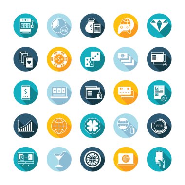 Vektör kümesi düz kare simgeler