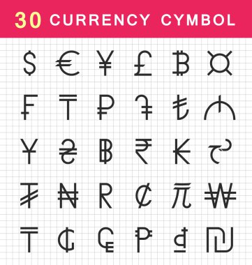 Vector Set Currency Symbols