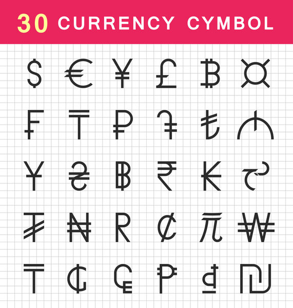 Vector Set Currency Symbols