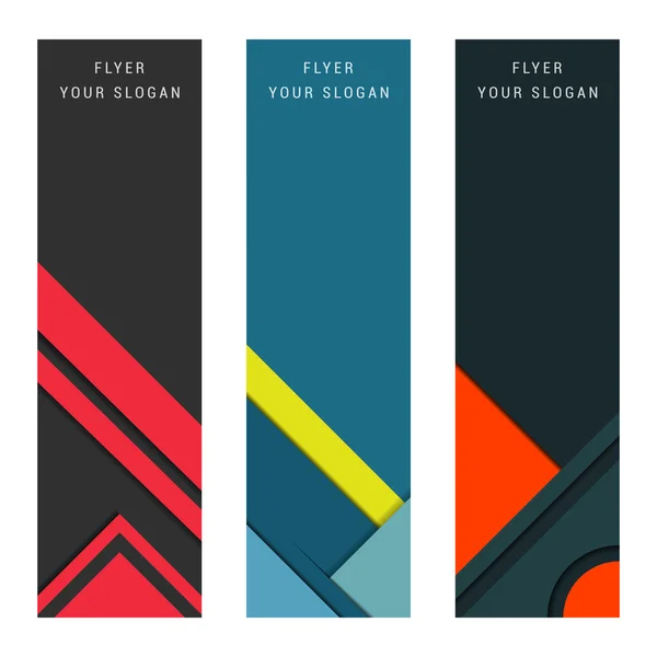 Vector Set Material Diseño Tarjeta y Banners — Vector de stock