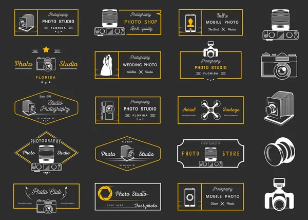 Conjunto de logótipos e crachás da Vector Photo —  Vetores de Stock