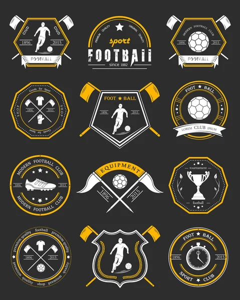 Vector Set van voetbal Badge en Logo — Stockvector