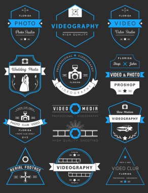 Rozetleri fotoğraf ve videografisi vektör kümesi