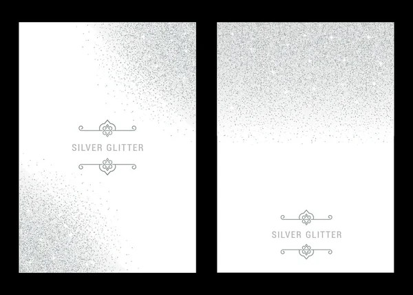 Vektör gümüş afiş ve kartları