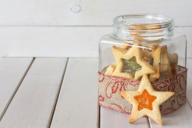 Noel hediye kavanoz çerezleri yatay