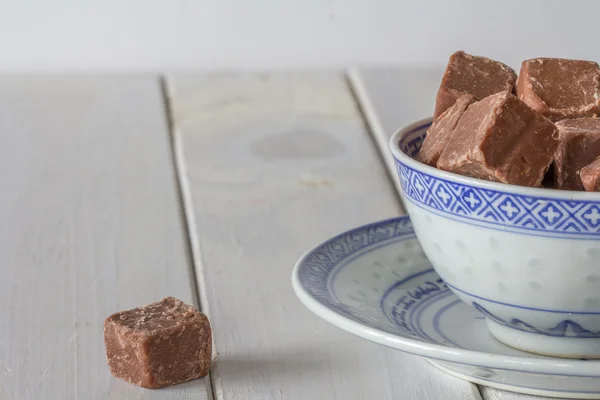 Chocolate Fudge Copiar Espacio Izquierda — Foto de Stock