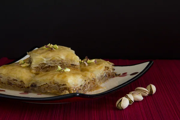 Baklava met pimpernoten (pistaches) — Stockfoto