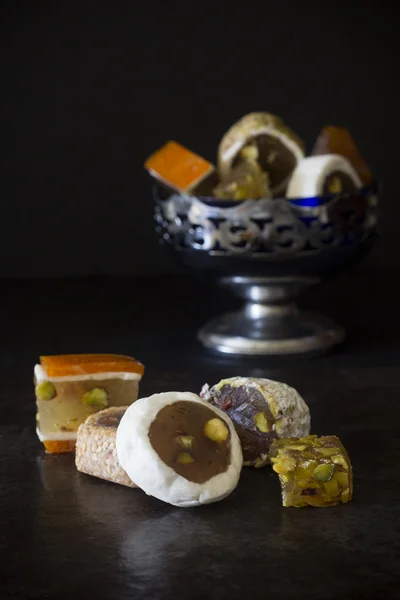 bir kase - seçici odak Türk lokumu