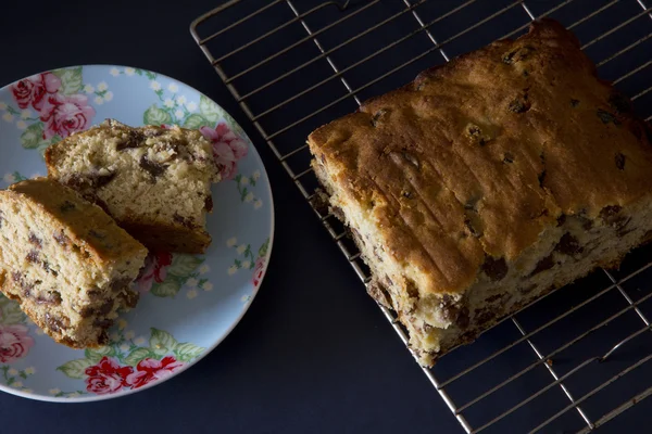 Pastel de Sultana en rodajas — Foto de Stock