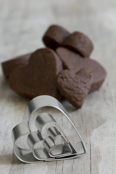 Heart Cookie Cutters and Cookies