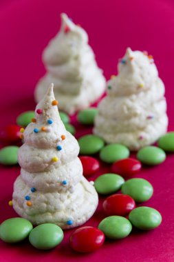 Noel ağacı Meringues kırmızı