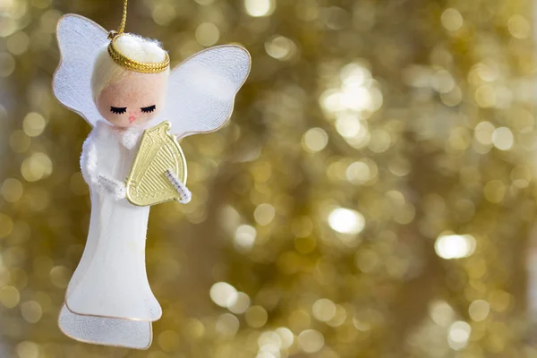 Άγγελος με άρπα διακόσμηση - οριζόντια — Φωτογραφία Αρχείου