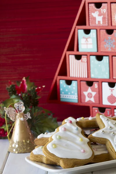 Asortyment Boże Narodzenie zdobione ciasteczka — Zdjęcie stockowe
