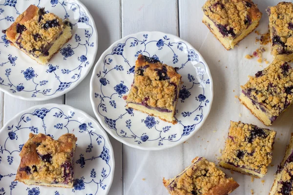 Blueberry Crumble Cake de Arriba — Foto de Stock