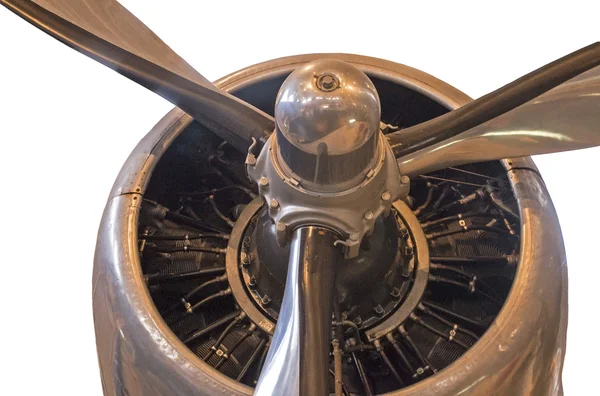 Moteur radial d'avion avec hélice — Photo