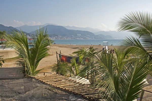 Strand bij een Mexicaanse vakantieoord Stockfoto