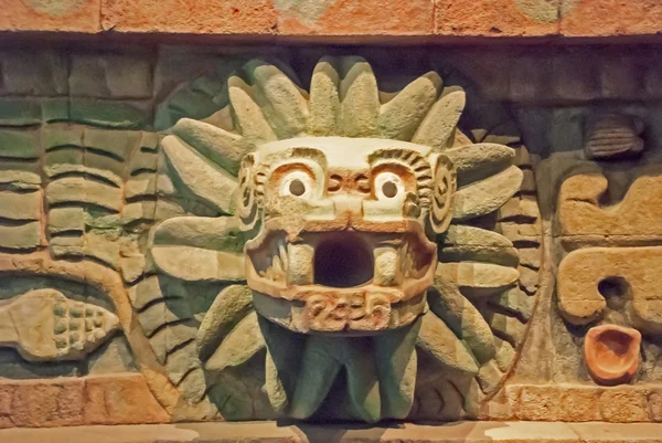 Antiga escultura pré-hispânica no México — Fotografia de Stock