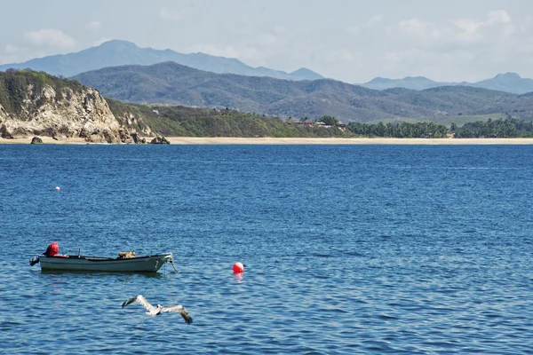 Stille Oceaan strand met bergen — Stockfoto