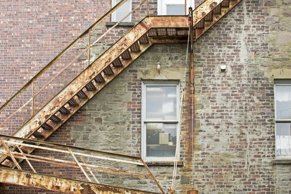 Old fire escape staircase — Stock Photo, Image