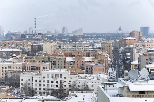 Київ Київ Україна Січня 2020 Вид Зимове Сніжне Місто Подільська — стокове фото