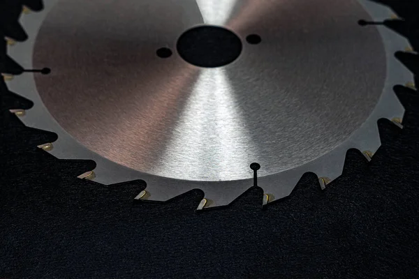 Circular saw blade, for sawing wood, with sharp sharpened teeth.