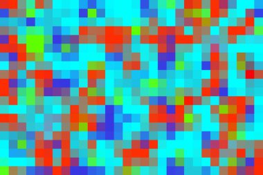 Mozaik büyük piksellerden soyut renkli arkaplan.