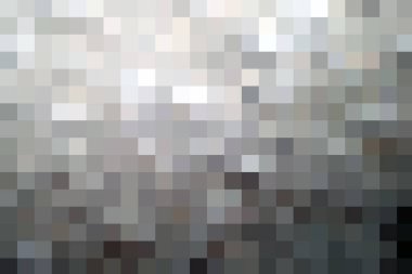 Piksellerden oluşan tek renkli arkaplan. Siyah ve beyaz mozaik piksel çizimi.