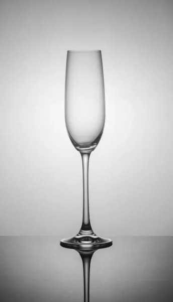 Empty Drink Glasses Dark Background Back Light — Stock Photo, Image