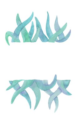 El yapımı suluboya beyaz arka planda izole edilmiş bir pansiyoner bırakıyor. Tebrik kartı şablonu.