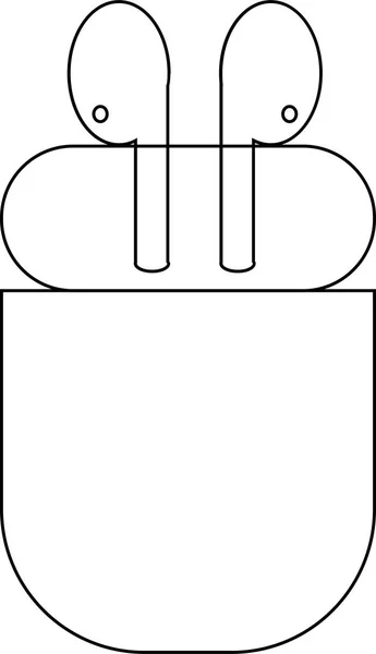 白い背景フラットに隔離されたヘッドフォン ストックベクトルイラスト — ストックベクタ