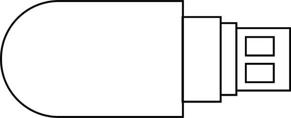 削除可能な記憶媒体Usbは白い背景フラットに隔離されています ストックベクトルイラスト — ストックベクタ