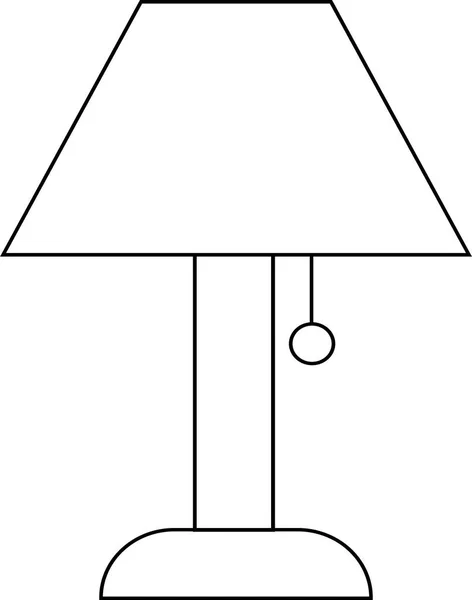 Lampada Tavolo Isolata Sfondo Bianco Piatto Illustrazione Vettoriale Stock — Vettoriale Stock