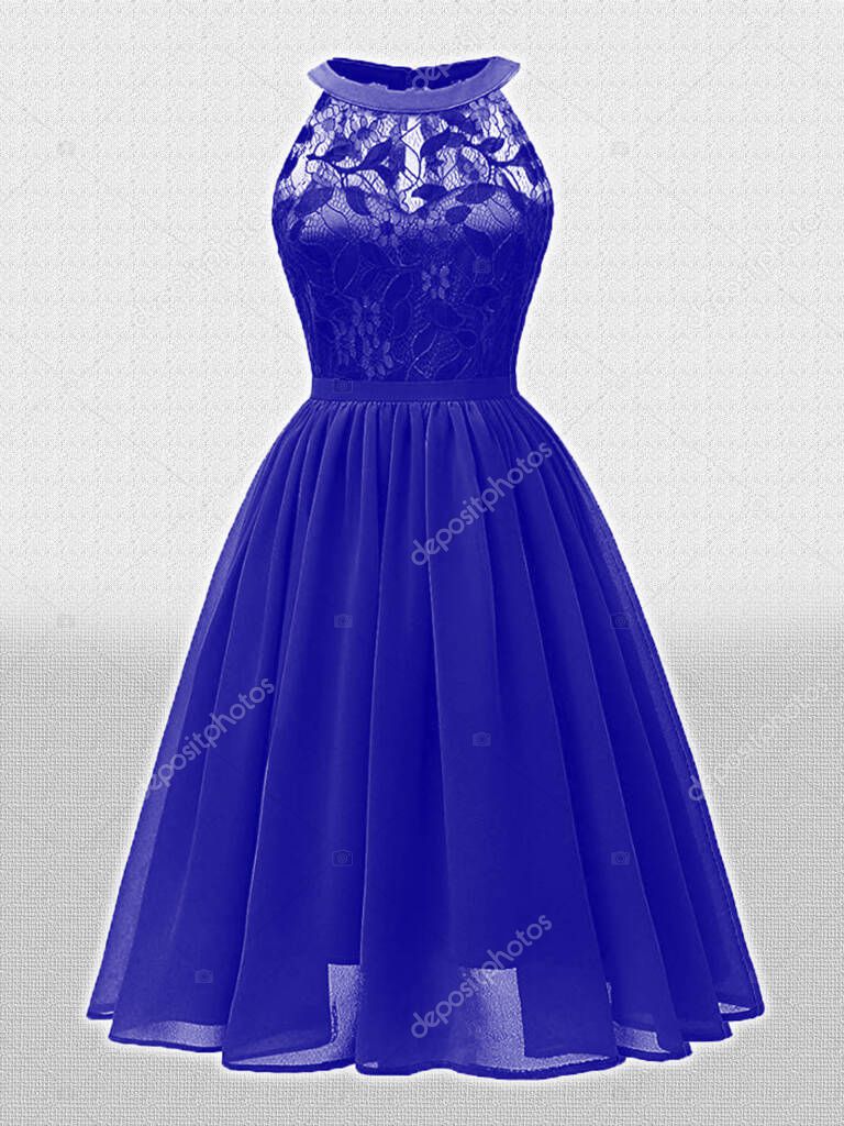 Lollypop vintage Liana luxury blue off the shoulder full skirt vintage swing 