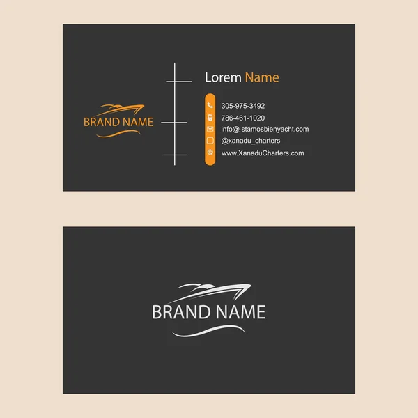 Corporate Business Card Design Template — Stock Vector