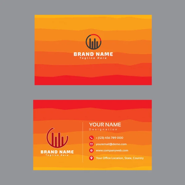 Corporate Business Card Design Template — Stock Vector