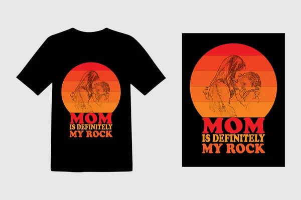 Madre Mezclilla Camiseta Madres Camisetas Día Para Mamá Hijo Mejor — Archivo Imágenes Vectoriales