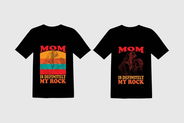 Madres Camisetas Día Para Mamá Hijo Madre Mezclilla — Archivo Imágenes Vectoriales