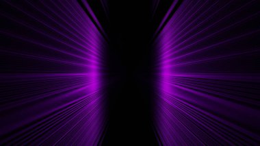 Gökkuşağının güzel renksiz desenlerinin mor renkle başlayan 3 boyutlu çizimi.