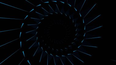 Tanıtım, reklam ve web sitesi için kullanılabilen mavi soyut arkaplan üç boyutlu resimleme grafiği.