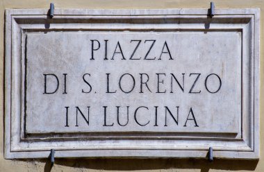 Sokak plaka: S. Lorenzo Lucina içinde