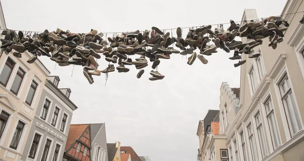 Schoenen in Flensburg, Duitsland Stockfoto