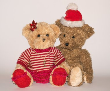 Noel Baba gibi bir oyuncak ayı