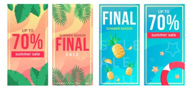 Yaz indirimleri. kupon tasarımı