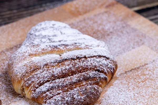 Sweet Buns Sprinkled Powdered Sugar — Stock Photo, Image