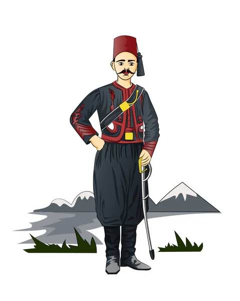 Turkish sailor army uniform. — Stock Vector