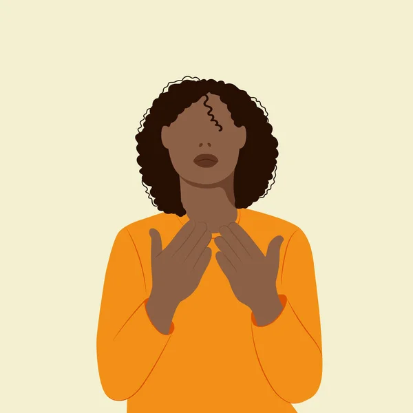 Preto bela mulher orando para deus Gráficos Vetores
