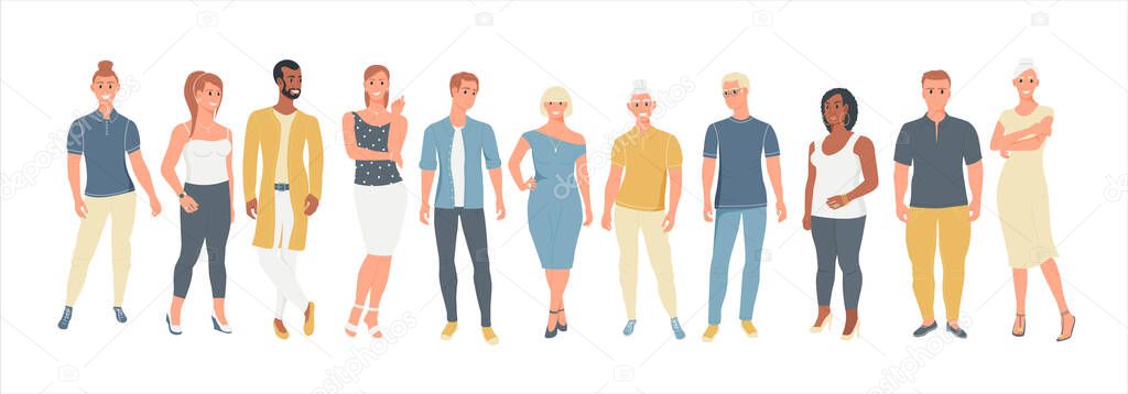 Group of people of different ages